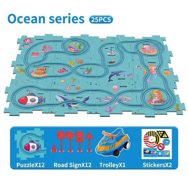 Pista de coches para niños PuzzleRacer