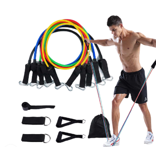 Kit extensor elástico premium para ejercicio: entrenamiento en casa, gimnasio, crossfit