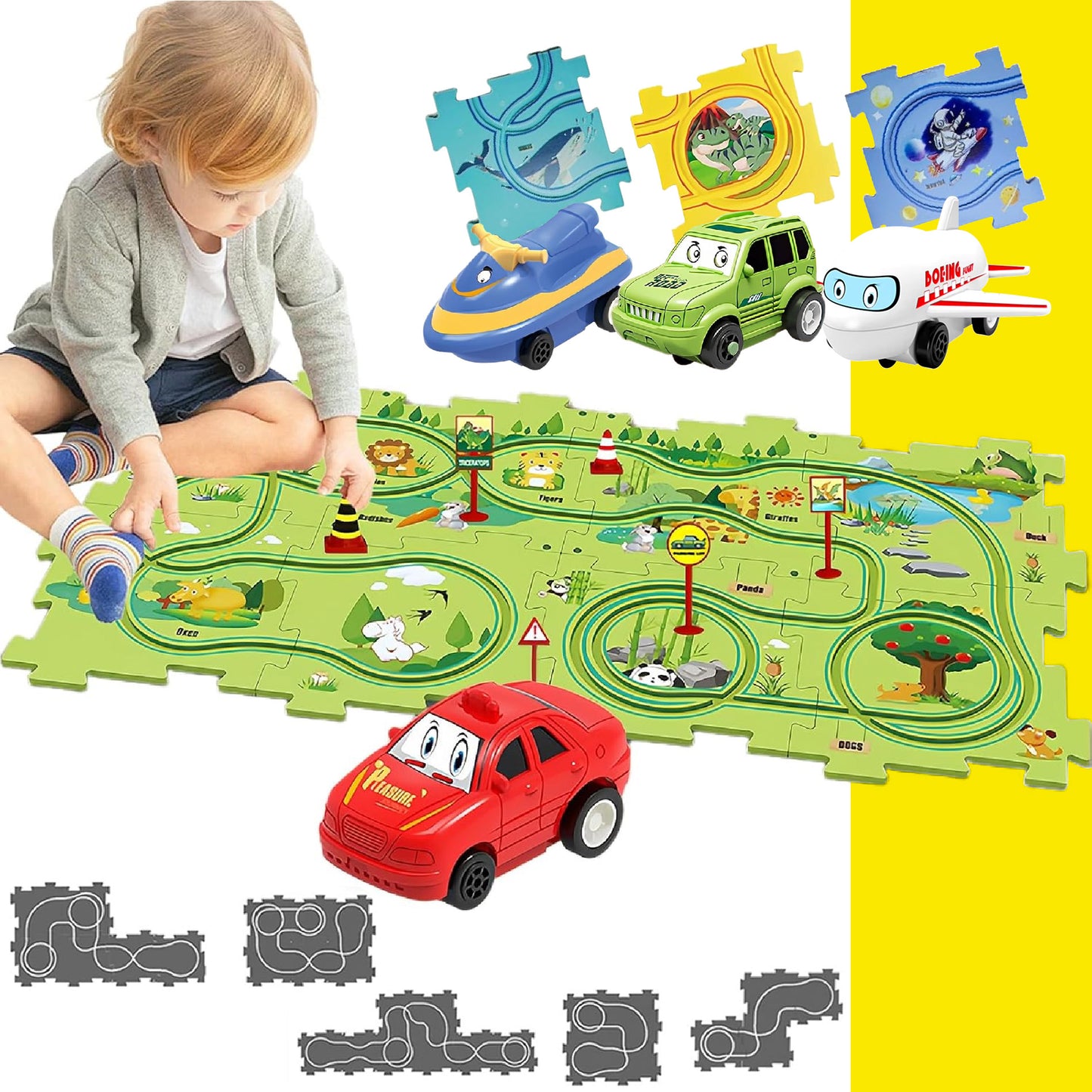 Pista de coches para niños PuzzleRacer